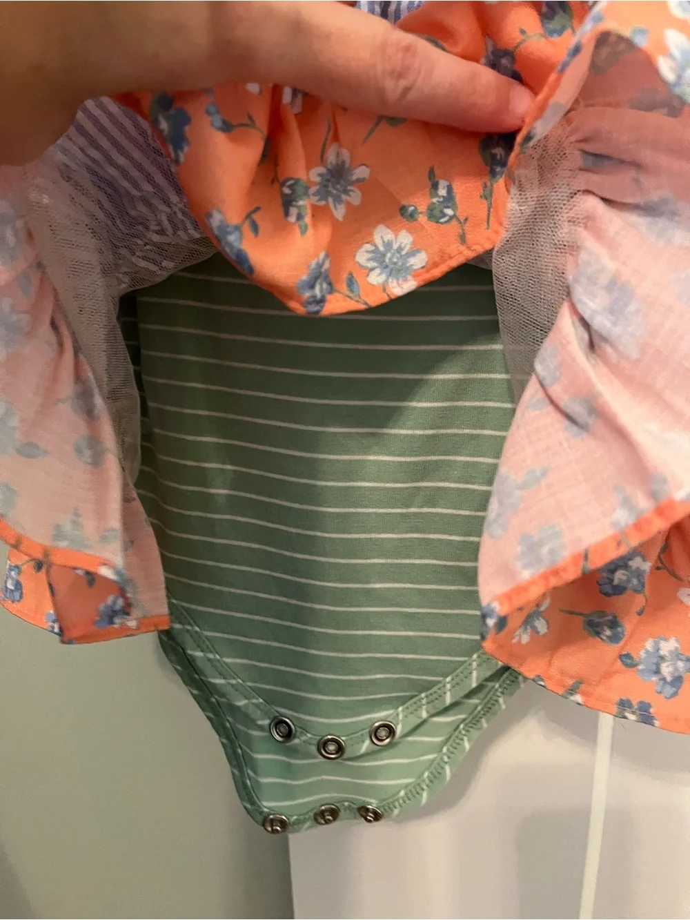 Baby girl bubble with ruffles